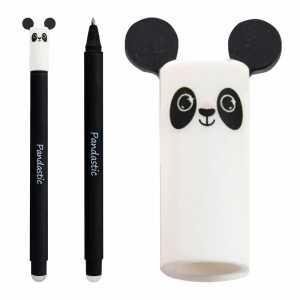 Gelschreiber ! Panda 0,7mm schwarz, Schreibfarbe blau, radierbar,