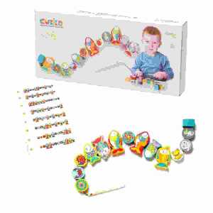 Fädelspiel Angel und Fische, 2xHolzangel, 12xHolzfischen mit Magneten