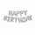 Folienballon Happy Birthday silber, Procos