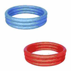 Pool 3-Ring Uni D122x25cm 2fach sortiert, Farben: blau, rot,