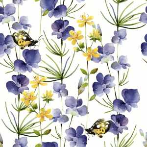 Servietten 24x24cm Blue Blossoms FSC-Mix, Paper+Design