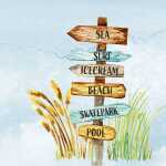 Servietten 33x33cm Beach Signs FSC-Mix, Paper+Design