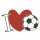 Servietten 33x33cm Football Heart FSC-Mix, Paper+Design