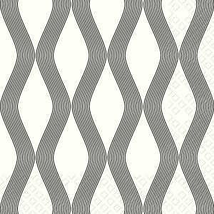 Servietten 33x33cm Nalu schwarz, 3-lagig, 20 Stück,, stewo