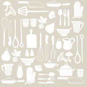 Servietten 33x33cm Ethan beige, 3-lagig, 20 Stück,, stewo