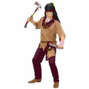 Kinderkostüm Indianer Oberteil Hose Gr. 116, mit Gürtel und Stirnband