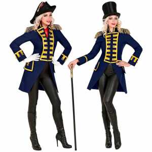 Kostüm Damen Paradefrack Gardeuniform blau Gr. L, Widmann