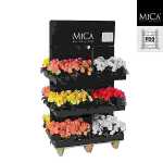 Kunstpflanze Begonia im Topf H9cm lachs, 25x20cm