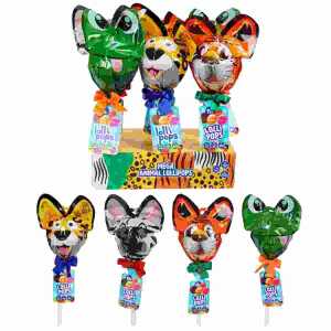 Mega Animal Lollipops XL Lollipop Tieroptik, 15 Lollis