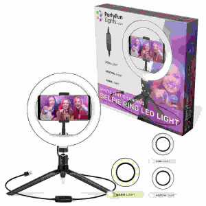 LED Selfie-Ring D20cm schwarz, 9,5 Watt, Farbtemperatur: 2700 - 7000K