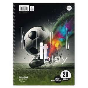 Collegeblock A4 80 Bl Lin 28, 2 Motive sort 70g/qm Randlinie 4-Loch