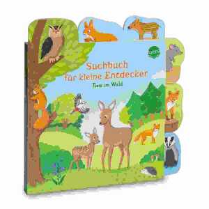 Suchbuch für kleine Entdecker, Tiere im Wald formgestanztem Register