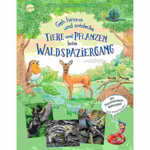 Geh hinaus und entdecke Tiere und Pflanzen, beim Waldspaziergang