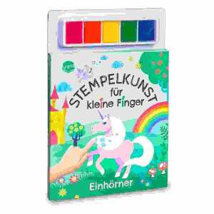 Stempelkunst für kleine Finger Einhörner, mit 5 Stempelkissen,