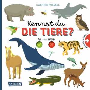 Kennst du die Tiere? JA oder NEIN, Pappbilderbuch, 14 Seiten