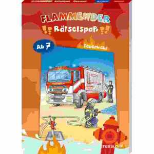 Flammender Rätselspaß Feuerwehr, Softcover 64 Seiten,