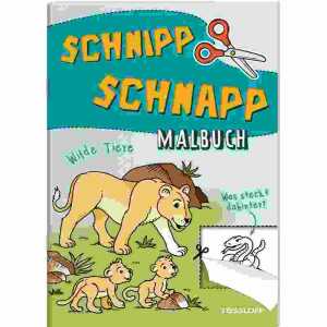 Schnipp Schnapp Malbuch Wilde Tiere, Was steckt dahinter?, 32 Seite