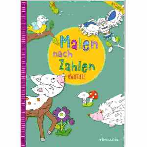 Malen nach Zahlen Waldtiere, Malbuch, Softcover 96 Seiten,