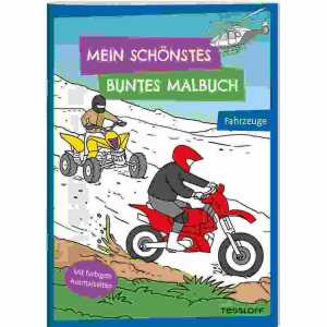 Mein schönstes buntes Malbuch Fahrzeuge, Heft 32 Seiten,