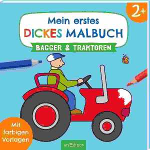 Malbuch Bagger und Traktoren 9783845855103