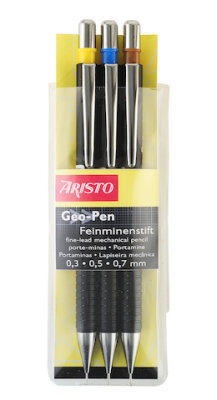 Aristo Feinminenstift Geo-Pen Set 3-teilig 0,35/ 0,5/ 0,7 mm im Etui