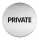 Durable Piktogramm engl PRIVATE 83mm silberfarben aus Aluminium
