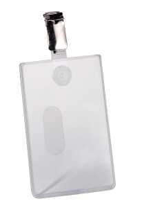 Durable Namensschild 90x54mm tr 25St Sicherheitshüllen Hochformat