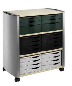 Durable Tisch fahrbar si.me Ahorn 820x765x440mm Design Line 3 Bö