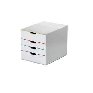 Durable Schubladenbox 292 x 356 280 mm 4 farbige Schubladen