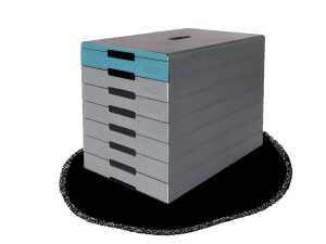 Durable Schubladenbox gr bl Schubladen IDEALBOX PRO 7