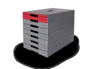 Durable Schubladenbox gr rt Schubladen IDEALBOX PRO 7