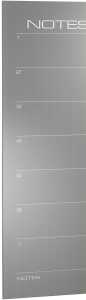 Alco magn Glastafel Notes incl. 2 Magente, 1 x Stift, grau