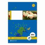 Style Schulheft Lin.dm A5 16 Blatt 80g/qm Mittellinie...