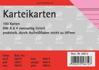 Staufen Karteikarte A6 100St 180g liniert rosa Kopflinie...