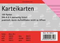 Staufen Karteikarte A6 100St 180g liniert rosa Kopflinie...