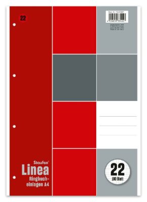 Staufen Ringbucheinl A4 100Bl 70g Linea kariert hfrei