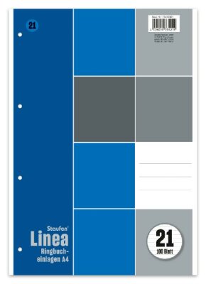 Staufen Ringbucheinl A4 100Bl 70g Linea liniert hfrei