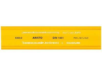 Aristo Schriftschablone 2,0mm DIN 1451 /4 H-Profil