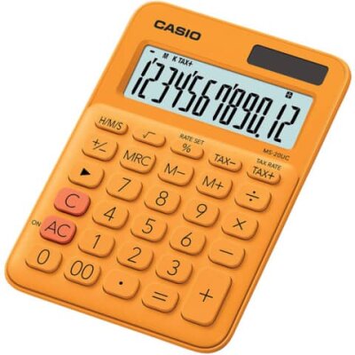 Casio Anz. Kleinrechner MS20UC orange 12 Stellen