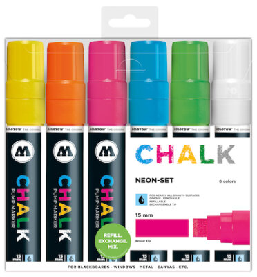 Molotow Kreidemarker 15mm Etui Basic-Set 2 6 Stück