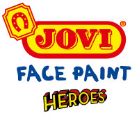 JOVI FACE PAINT HEROES Schminke 6 Dosen farbig sortiert, Zubehör