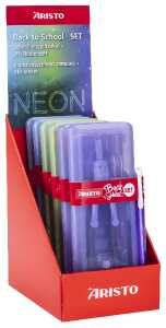 Aristo Display BTS SV-Zirkel Neon Serie 6 Stück in Neonfarben sortiert