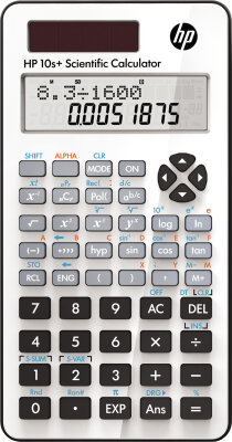HP Schulrechner 10s+ weiß, 2-zeilig, Solar