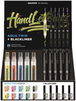 Molotow Twinmarker Aqua Twin & Blackliner Display 60...