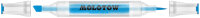 Molotow Twinmarker Aqua Twin 1mm/2-6mm #012 cyan