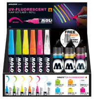 Molotow Pump Softliner UV-Fluorescent 1mm Display 30...