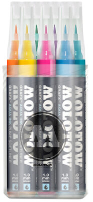 Molotow Pump Softliner Aqua 1mm Stiftebox Main-Kit 12 Stück