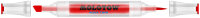 Molotow Twinmarker Aqua Twin 1mm/2-6mm #005 zinnoberrot