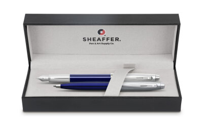 Sheaffer Sheaffer 100 Geschenkset KS/FFH Blaulack mit Chromkappe im Set