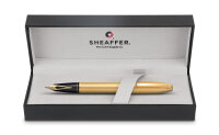 Sheaffer Legacy Füllhalter M 23K Goldplatt. Fischgrätmuster, Geschenkbox